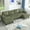 Green, variant on LUCKHAO 114.2" U-Shaped Sectional Sofa, Corduroy Couch with Double Chaises & Comfortable Backrest, 4-Seater Cloud Sofa for Living Room