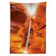 thumbnail image 2 of Americana Outdoor Tablecloth, Majestic Scenery Sunbeam Sandstone Antelope Canyon Nature Spirituality, Decorative Washable Fabric Picnic Table Cloth, 58 X 84 Inches,Orange Yellow White, by Ambesonne, 2 of 2