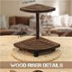 thumbnail image 2 of Estante esquinero de madera de 2 niveles for encimera, elevador de madera decorativo for exhibición, 2 of 6