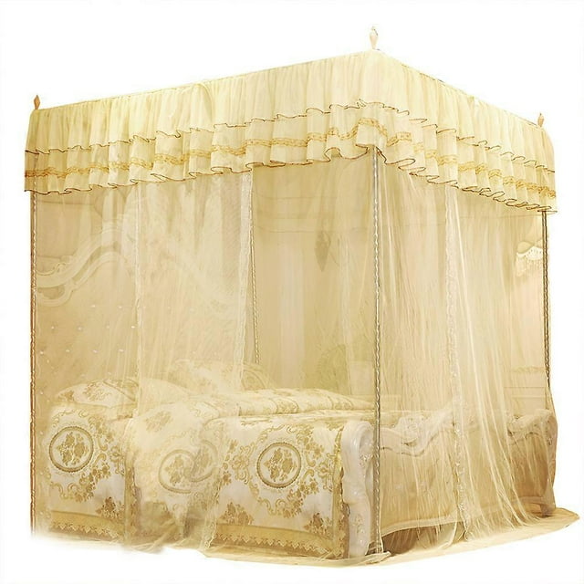 Luxury Princess Three Side Opening Bed Curtain Mosquito Net Bedding (L)