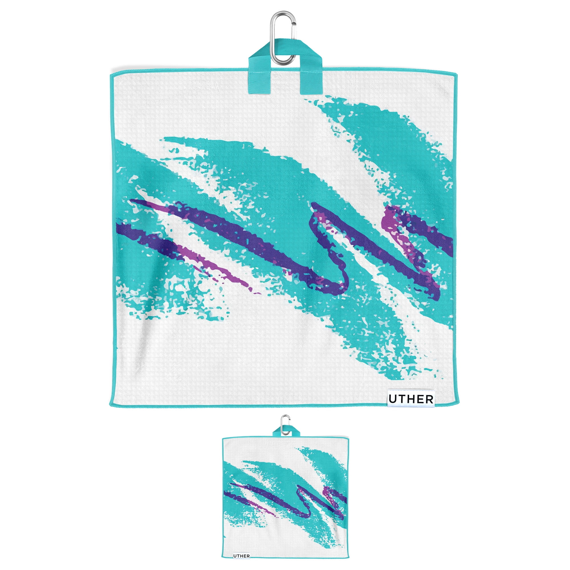 Uther Pocket Golf Towel ‚ Premium Microfiber Towel with Carabiner Clip