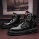 thumbnail image 4 of Botas Martin de cabeza grande para hombre, botas altas de trabajo para otoño e invierno, zapatos de hombre con forro polar de estilo británico, 4 of 6