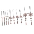 thumbnail image 1 of 10 Piezas Copos de Nieve Adornos Icicles Pendientes Ornamentales Navideños de Poliacrilato Fáciles de Colgar para Decoración de Fiestas Regalos Hogar Ventanas Rosa, 1 of 8