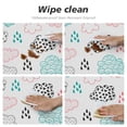 thumbnail image 6 of YFYANG Round Fitted Table Cloth, Waterproof Cute Cloud Doodles Pattern Polyester Table Cover, Indoor Outdoor Decorative Tablecloths with Elastic Edge, 6 of 7