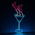 thumbnail image 3 of Craftnamesign Cocktail With Girl Leg Neon Signs, Abstract Art LED Sign, Bar Club Decoration, 3 of 4