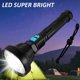 thumbnail image 1 of Muyoka Linterna LED Reflector recargable por USB con batería 1200mAh 18650 300LM Foco de protección IPX4 3 modos de iluminación Pantalla de alimentación Antorcha para senderismo Camping Pesca Muyoka Hogar, 1 of 6
