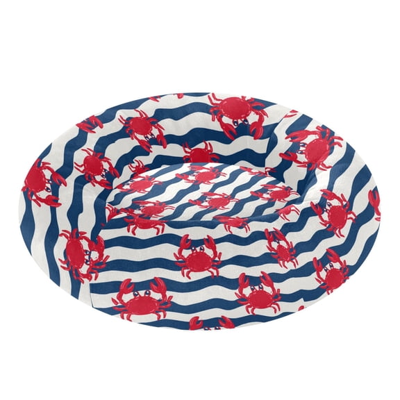 Pet Bed Pet Mat Cozy Removable & Washable Comfort For Cats And Dogs Coastal Crab Design