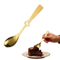 thumbnail image 2 of Heart Hollow Handle Coffee Spoon, Stainless Steel Dessert Spoon, Heavy-Duty Ice Cream Spoon, Multicolor Decorative Teaspoon for Coffee, Dessert, Tea, Yogurt, Ice Cream, and Sugar,Gold, 2 of 8