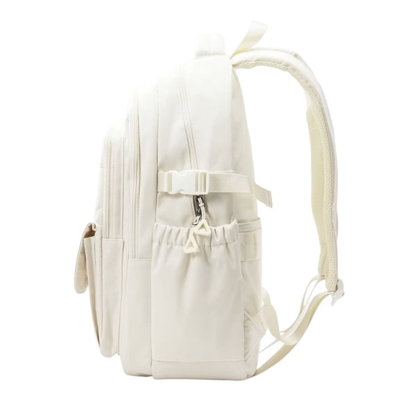 Backpack For Women Multi Pockets Backpacks For School Casual Bookbag Adjustable Shoulder Straps Side Water Bottle Pockets Travel Daypack Beige