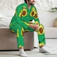 thumbnail image 7 of Naloa Cartoon Fruit 1 Men’s Pajamas Set - Long Sleeve Button Down Sleep Shirt and Pajama Bottoms Sleepwear Set-Large, 7 of 7