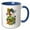 Blue/White, variant on 3drose, Japanese Geisha with Fan Watercolor Illustration, 11oz Magic Transforming Mug