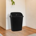 thumbnail image 4 of Begale 6 Gallon Plastic Swing Lid Waste Bin for Kitchen, 4 Pack Plastic Trash Can with Flip Lid, Black, 4 of 7