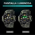 thumbnail image 4 of Reloj pulsera Skmei 1637 con correa de poliuretano color camuflado verde - fondo negro, 4 of 8
