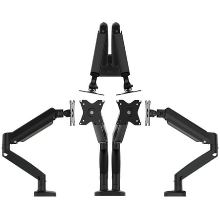 j5create - Ergonomic Dual Monitor Desk Mount for Most 17” -32”  Monitors - Black
