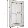 thumbnail image 4 of Sintosin Rustic Small Window Pane Mirror Wall Decor 11" x 16", Hanging Distressed White Farmhouse Rectangle Wood Frame Mirror, Handmade Decorative Window Mirrors for Living Room Bedroom Christmas, 4 of 8