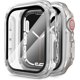 thumbnail image 2 of Yanonmyfd fundas rígidas para PC compatibles con Apple Watch Series 9 8 7, funda protectora completa con protector de pantalla de vidrio templado para Apple Watch 45mm (Transparente), 2 of 12