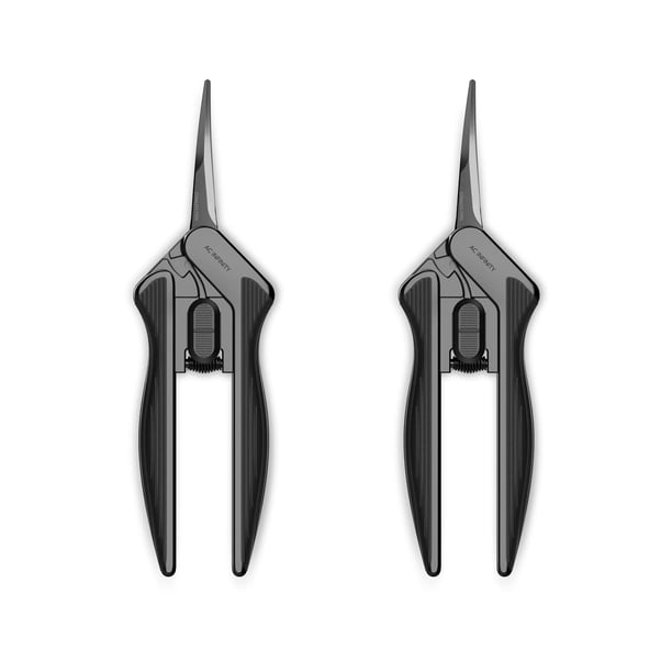Tijera de podar AC Infinity de acero inoxidable curvada de 16,8 cm, paquete de 2