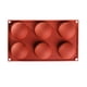 thumbnail image 3 of 1 molde de silicona de 6 agujeros para hornear, molde hemisférico de forma redonda, 3 of 8