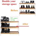 thumbnail image 4 of GFDYREE Lot de 10, Organisateur de Chaussures Réglable à 4 Niveaux, Support de Rangement à Double Étage pour Chaussures, Organisation de Placard (Noir), 4 of 5