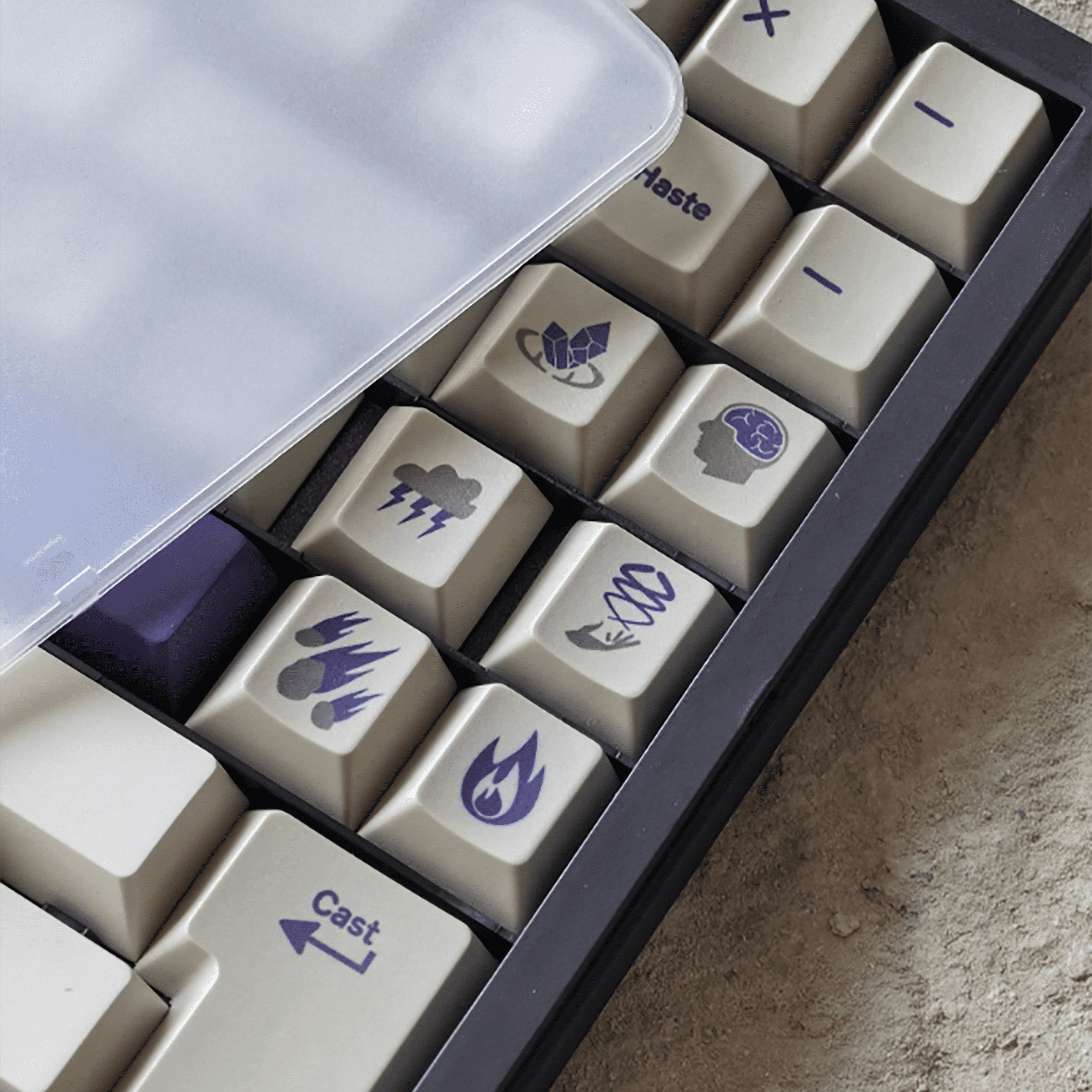 Spellbook Keycap Set for Mechanical keyboard PBT, Dye-Sub, Cherry Profile for Gaming & Typing,