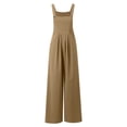 thumbnail image 4 of Everyday Casual Dungarees With Pocket Design Comfortable Overall Playsuit For All Seasons Trendy And Versatile Fashion Piece Women's Turtleneck Long Sleeve off The Shoulders Jumpsuit Earth Jumpsuit, 4 of 4