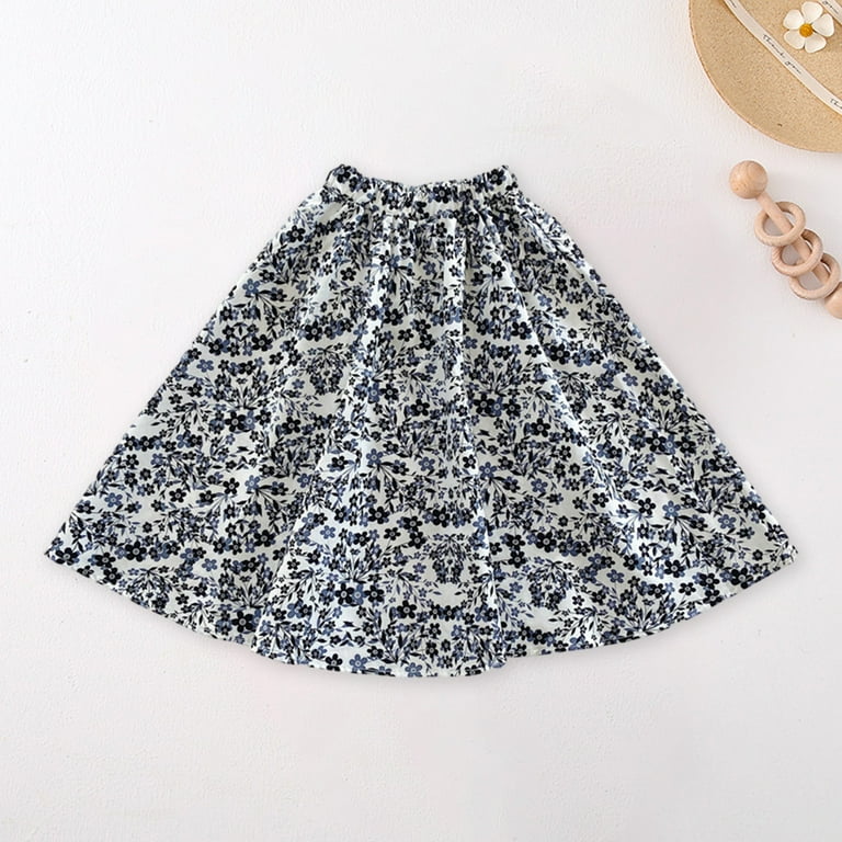 Special Occasion Floral Skirt For Girls - Ecru, Girls