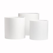 Root and Stock Brea Round Cylinder 12 Planter - White