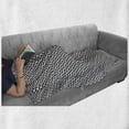 thumbnail image 5 of Abstract Soft Flannel Fleece Throw Blanket, Geometric Simplistic Disc Shaped Round Shapes with Inner Circles Motif, Cozy Plush for Indoor and Outdoor Use, 50" x 60", Charcoal Grey White, by Ambesonne, 5 of 5