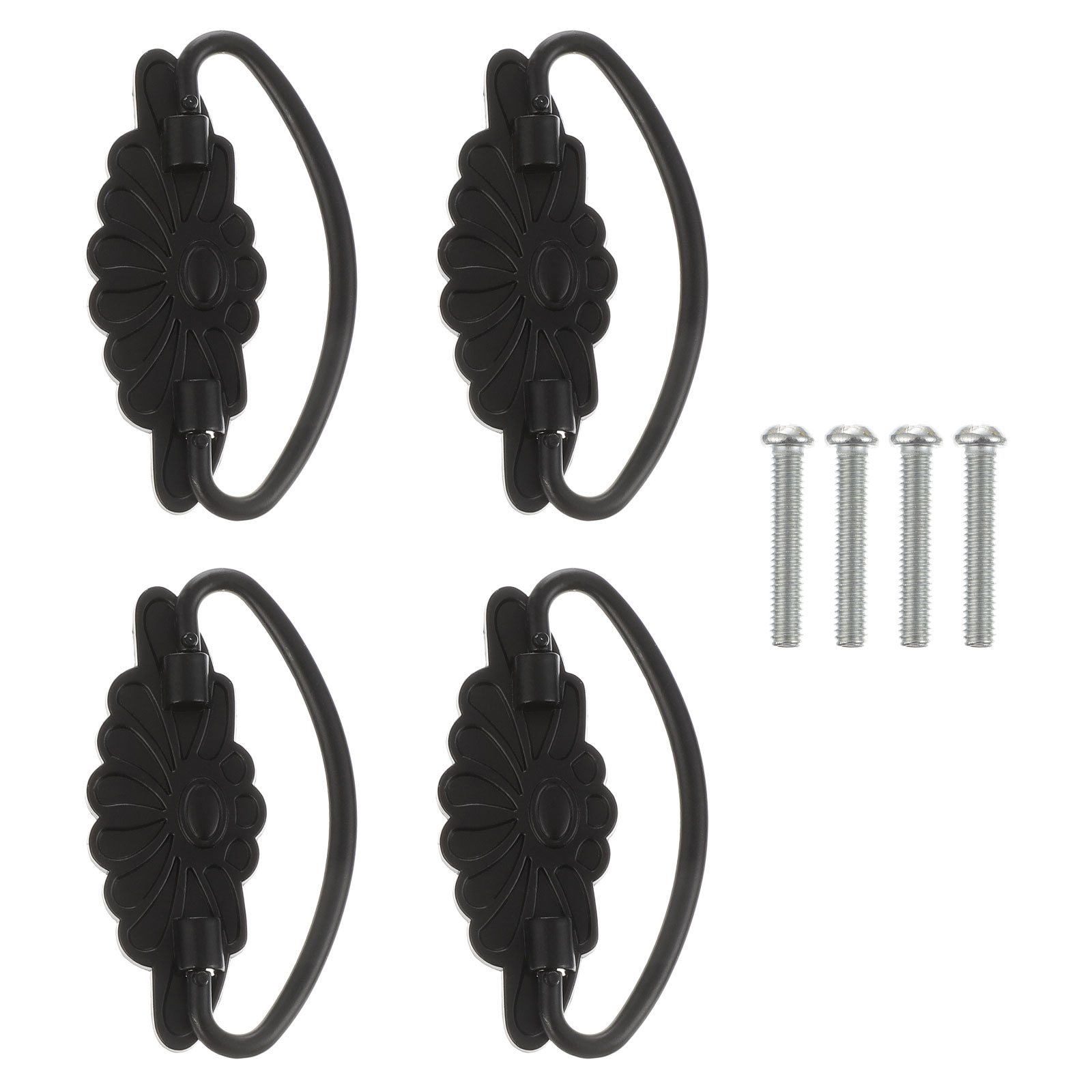 4pcs Wrought Iron Knob Antique Dresser Handles Retro Drawer
