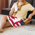 thumbnail image 5 of Sikiie USA Canada Flag Mens Pajama Shorts, Lounge Pant, Men's shorts，Sleep Pj Shorts for Men-Small, 5 of 6