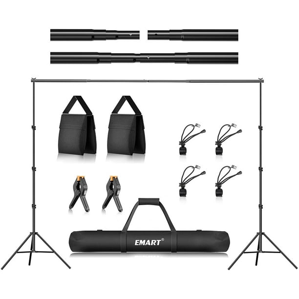 EMART Kit Studio Photo et Éclairage, Système de Support Toile de