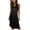 Black, variant on BOVXNPU Pajama Dress For Women Women Solid-Color V-neck Sleeveless Cotton Nightgown Dress Women Sleepwear