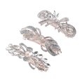 thumbnail image 1 of Pinzas para el cabello Unique Bargains Brillo Diamantes 3 piezas Blanco, 1 of 7