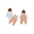 thumbnail image 2 of Newborn Baby Boy Girl My First Halloween Thanksgiving Outfit Long Sleeve Turkey Pumpkin Romper Suspender Pants Hat Fall Winter Clothes, 2 of 9
