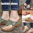 thumbnail image 2 of Embroidery Orthopedic Comfy Flip Flop Sandals for Women 3-arch Support Reduces Pain Outdoor Use, 2 of 7