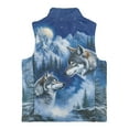 thumbnail image 5 of Garronmavis Cool Wolves Kids Zip Up Vest Size 3T Stand Collar Boys Zip Up Vests Lightweight Sleeveless Jackets Outerwear with Pockets Fashion Warm Sleeveless Jacket for Spring Fall, 5 of 7
