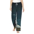 thumbnail image 2 of Lsque Farm Dog Duck Moonlight Print Women's Pajama Pants, Lounge Pant - Comfortable Home Wear,Elastic Waistband, Stylish Design-Small, 2 of 9