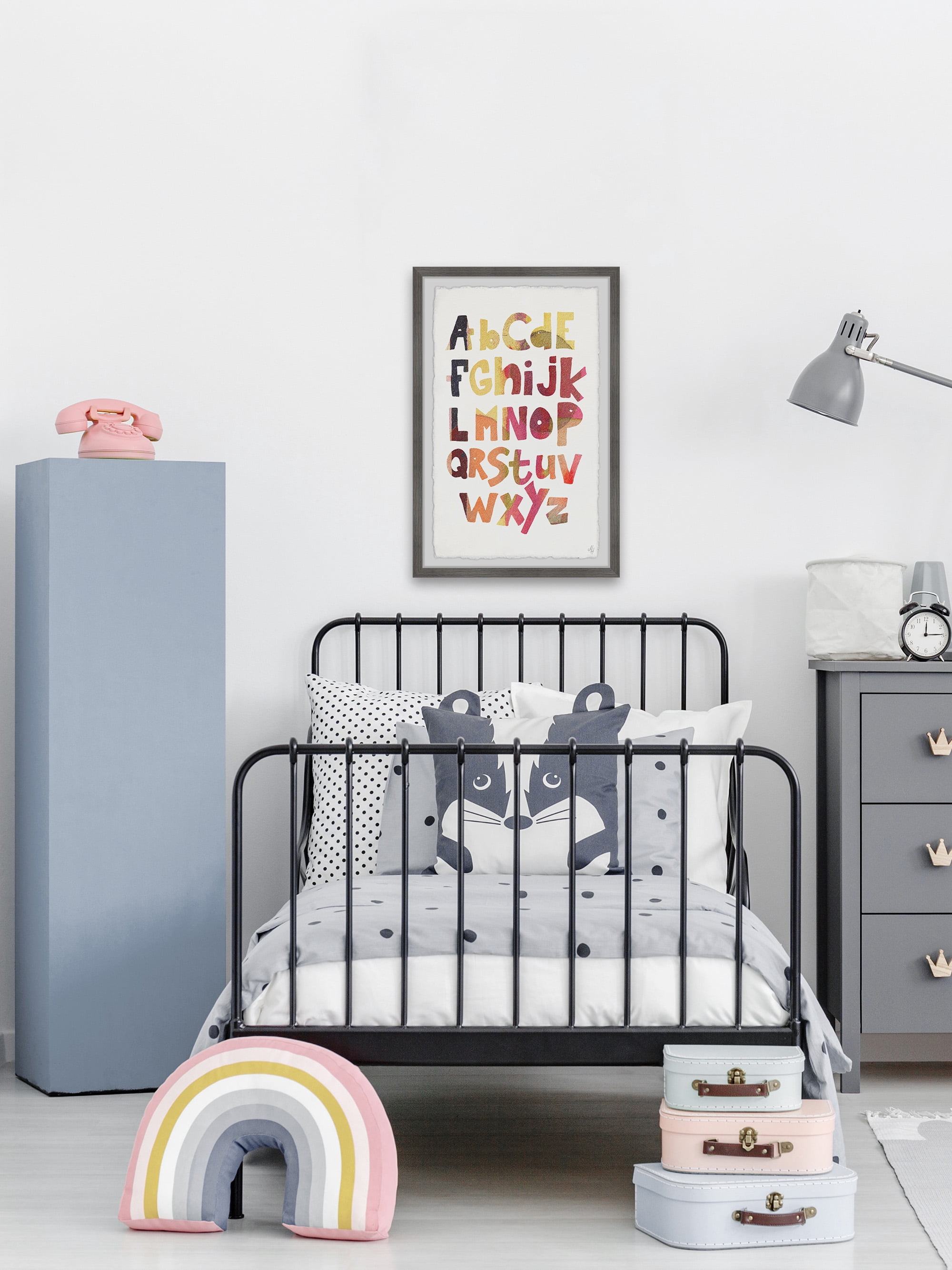Marmont Hill Multi-color Alphabet Framed Wall Art