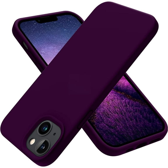 for iPhone 14 Case, Silicone Shockproof Slim Thin Phone Case for iPhone 14 6.1 inch (Purple)