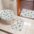 thumbnail image 5 of Palm Trees Bathroom Rugs Set Summer Tropical Plant Non Slip Absorbent Soft Bath Mats 3 Piece Set with Bathroom Rug, U-Shaped Floor Mat, Toilet Seat Cover Large Size, 5 of 9