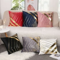 Cushion Cases Decorative Gold Foil Geometric Pattern Throw Pillow Covers for Modern homes Couch Sofa Bedroom Living Room