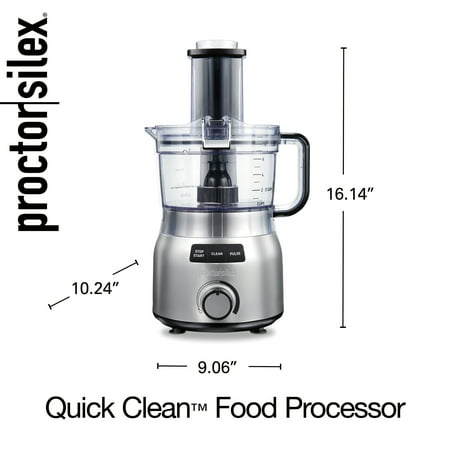 Proctor Silex Quick Clean 9 Cup Food Processor with Infinite Speed Control - SILVER