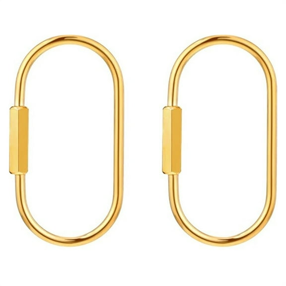 2 Pcs Brass Key Ring,Gold Screw Lock Keychain,Screw Lock Clip Key Ring Chain,Heavy Duty Car Key Organizer,Durable Keychain Holder for Men Women