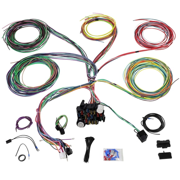 Kit de arnés de cableado JY PERFORMANCE de 21 circuitos y 17 fusibles