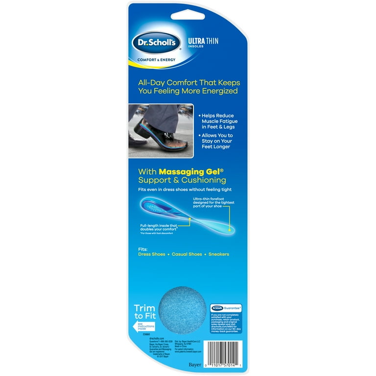 Thin Scholls Orthotics Scholl's Comfort Energy Ultra Thin Insoles