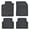 Black 4, variant on BDK Performance Plus Rubber Car Floor Mats - Heavy Duty Semi-Custom Fit (Black) - All Weather Protection Mat