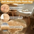 thumbnail image 3 of Faux Fur Rug - Faux Sheepskin Rug 2x3 Ft Irregular Shaped Carpet Fluffy Carpet Furry for Bedroom, Living Room, Nursery, Dorm, Chair, Fireplace, Closet (Beige), 3 of 6