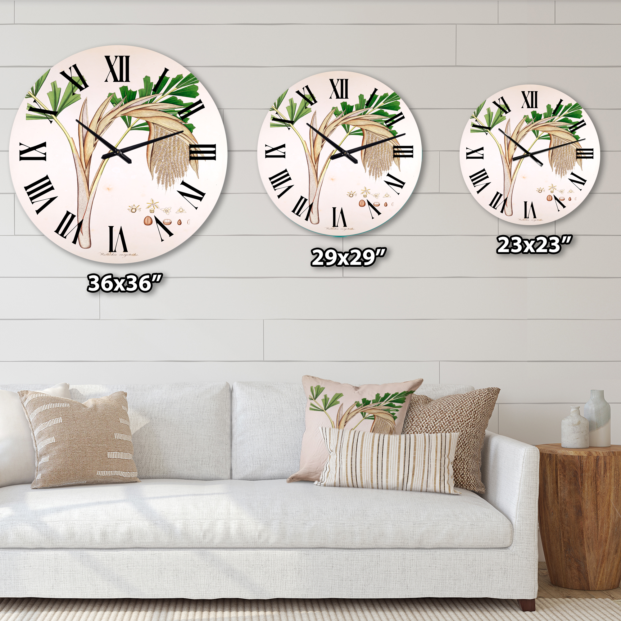 Designart 1 in Quartz Farmhouse Wall Clock
