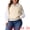 Beige, variant on Women's Plus V Neck Stripe Cable Knit Pullover Sweater Vest 1X Black