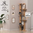 thumbnail image 2 of Modeazy 68.9" H x 18.4" W Wooden Corner Bookcase, 2 of 5